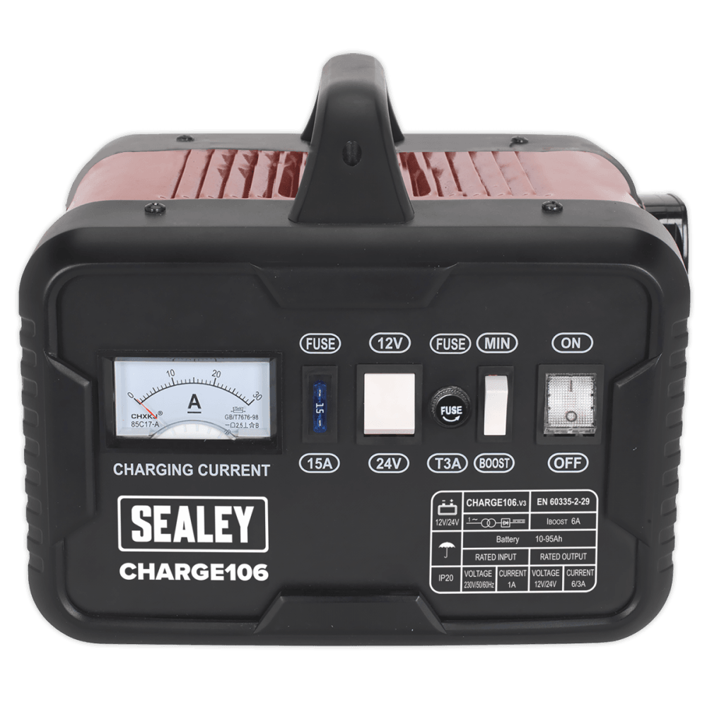 Sealey Battery Charger 8Amp 12/24V 230V Model No-CHARGE106