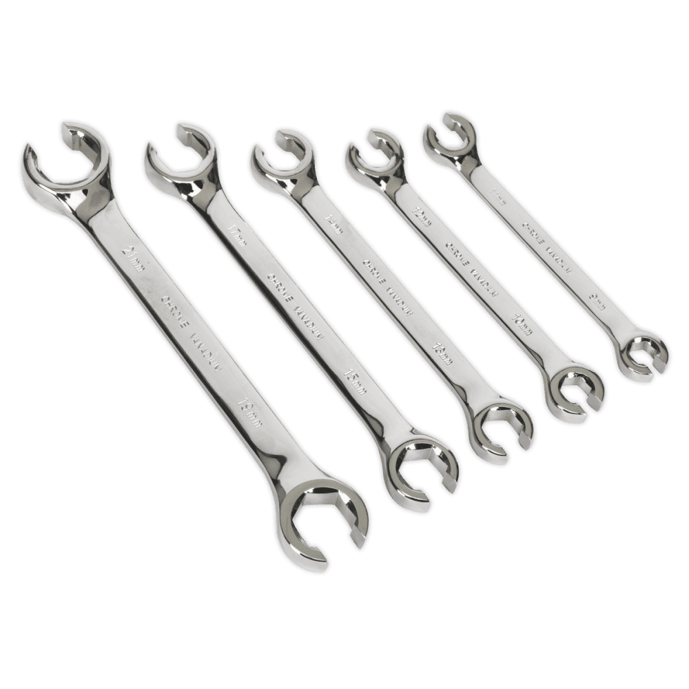 Sealey Flare Nut Spanner Set 5pc Metric Model No-AK2651