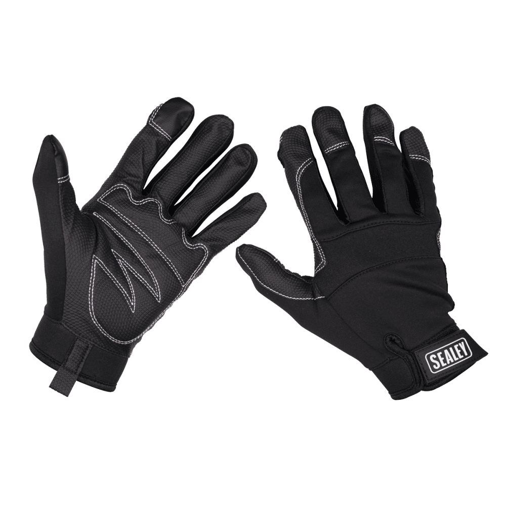 Sealey Mechanic's Gloves Light Palm Tactouch - X-Large Model No-MG798XL