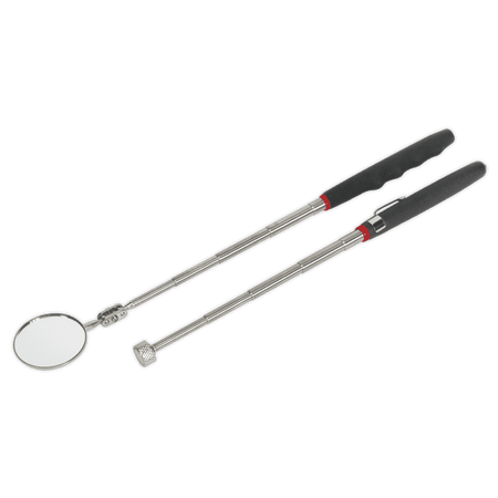 Sealey Telescopic Magnetic Pick-Up Tool & Inspection Mirror Set 2pc Model No-S0940