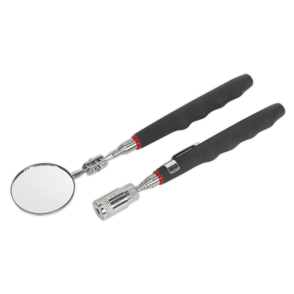 Sealey Telescopic Magnetic LED Pick-Up Tool & Inspection Mirror Set 2pc Model No-S0941