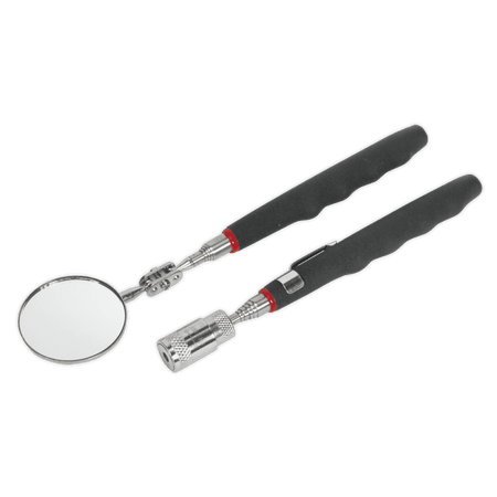 Sealey Telescopic Magnetic LED Pick-Up Tool & Inspection Mirror Set 2pc Model No-S0941