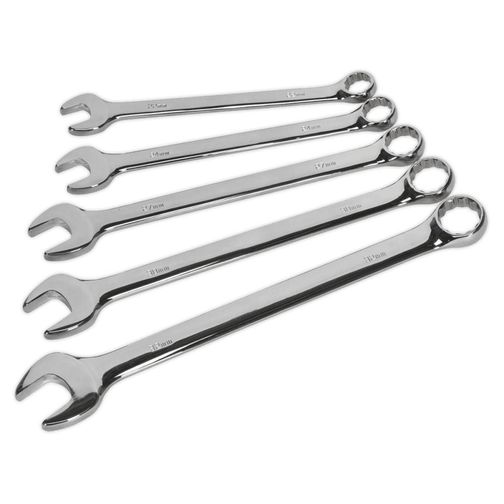 Sealey Combination Spanner Set 5pc Jumbo Metric Model No-AK6329