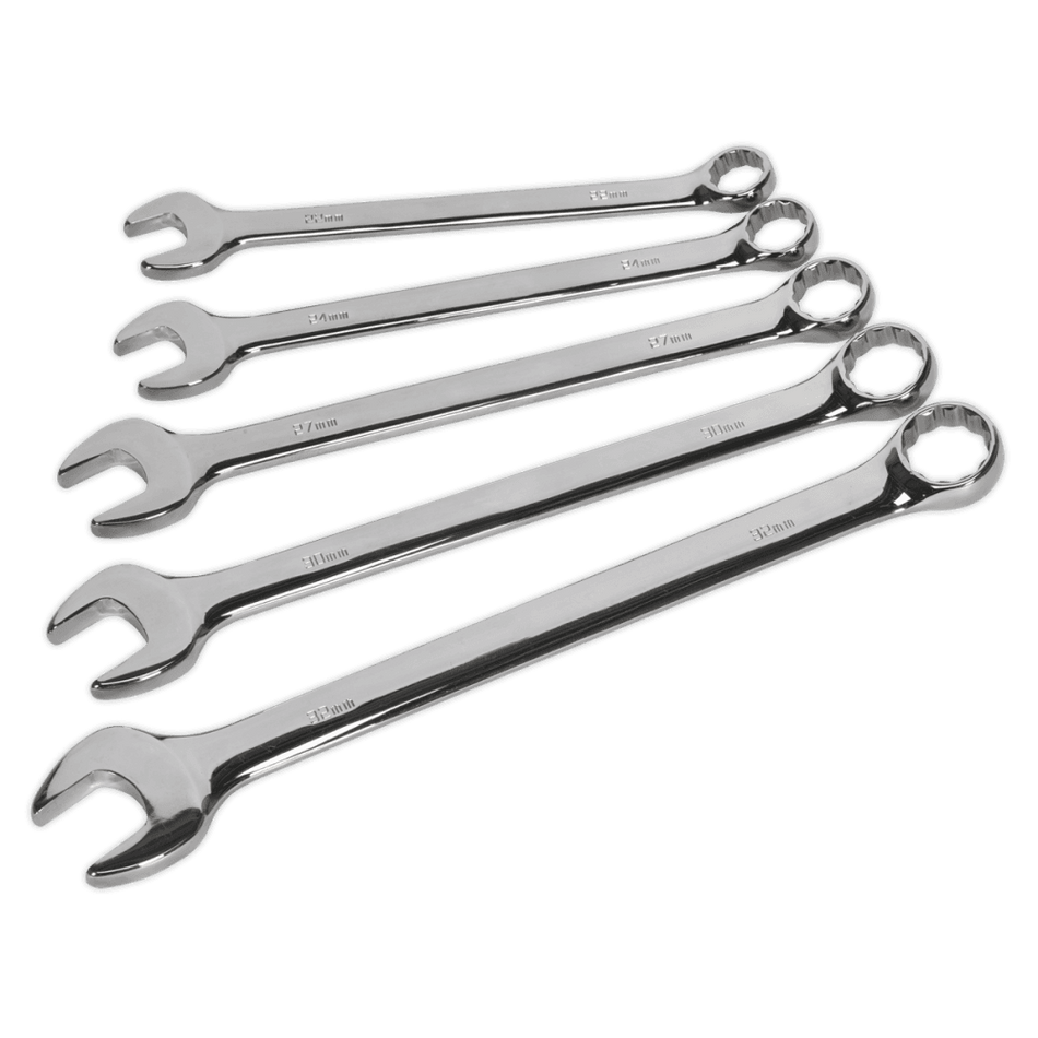 Sealey Combination Spanner Set 5pc Jumbo Metric Model No-AK6329