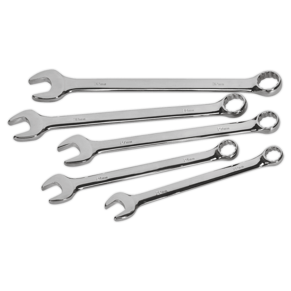 Sealey Combination Spanner Set 5pc Jumbo Metric Model No-AK6329