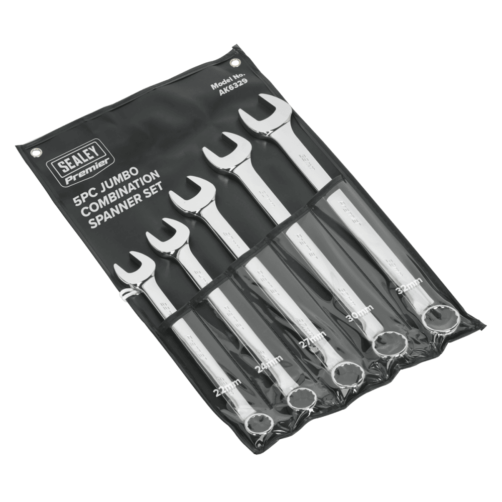 Sealey Combination Spanner Set 5pc Jumbo Metric Model No-AK6329