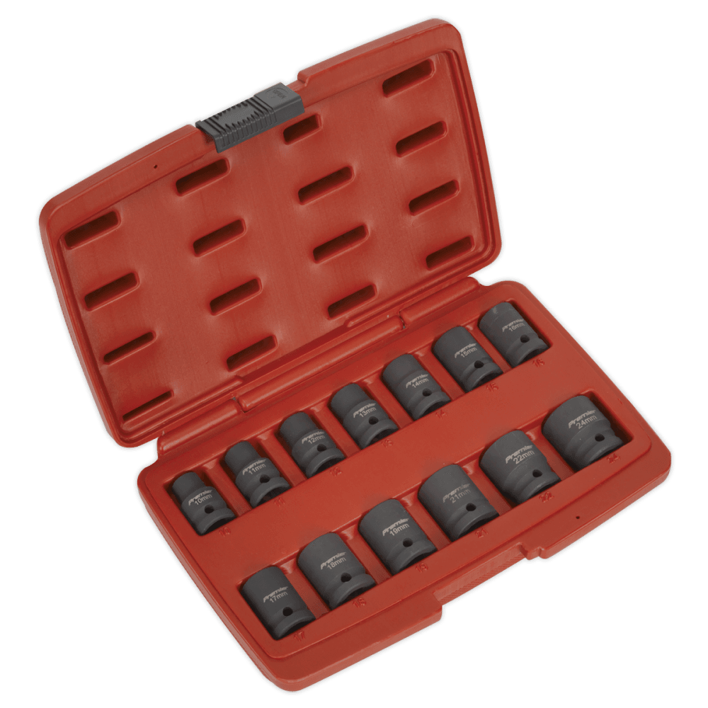Sealey Impact Socket Set 13pc 1/2"Sq Drive Total Drive Model No-AK5613TD