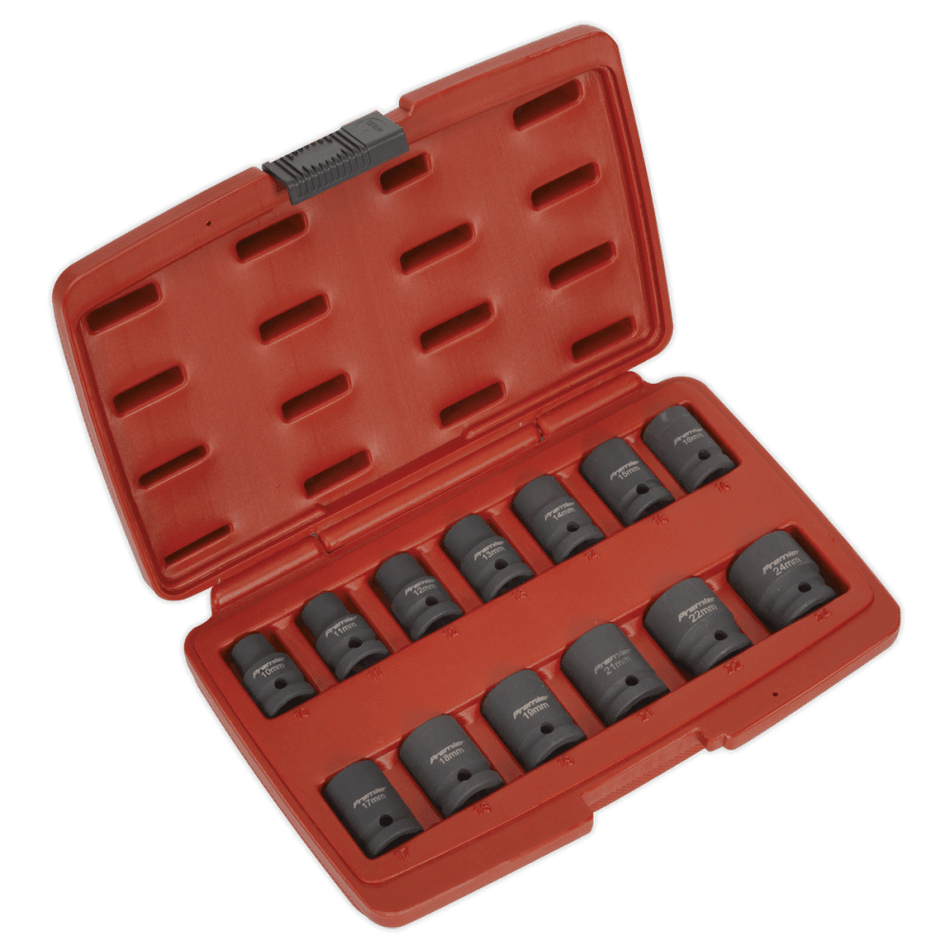 Sealey Impact Socket Set 13pc 1/2"Sq Drive Total Drive Model No-AK5613TD