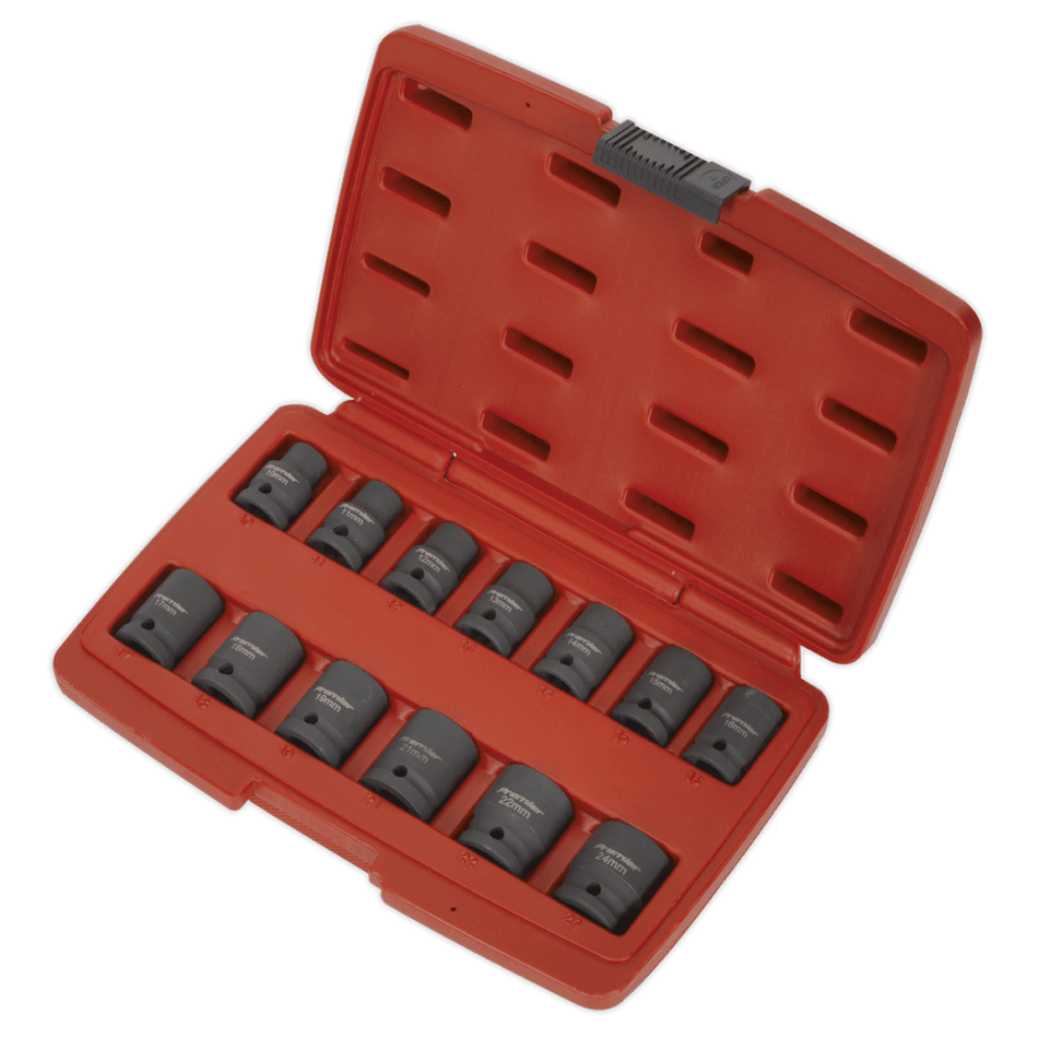 Sealey Impact Socket Set 13pc 1/2"Sq Drive Total Drive Model No-AK5613TD