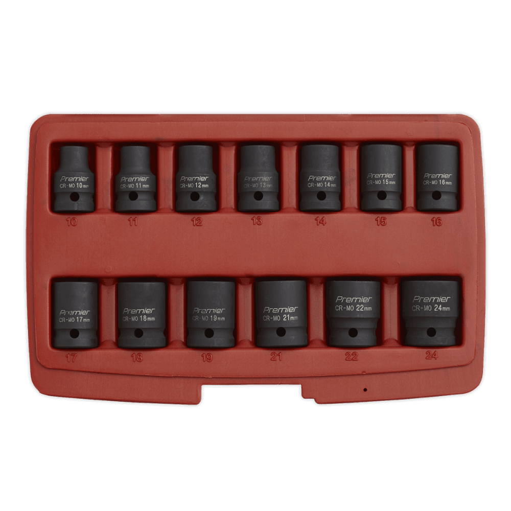 Sealey Impact Socket Set 13pc 1/2"Sq Drive Total Drive Model No-AK5613TD