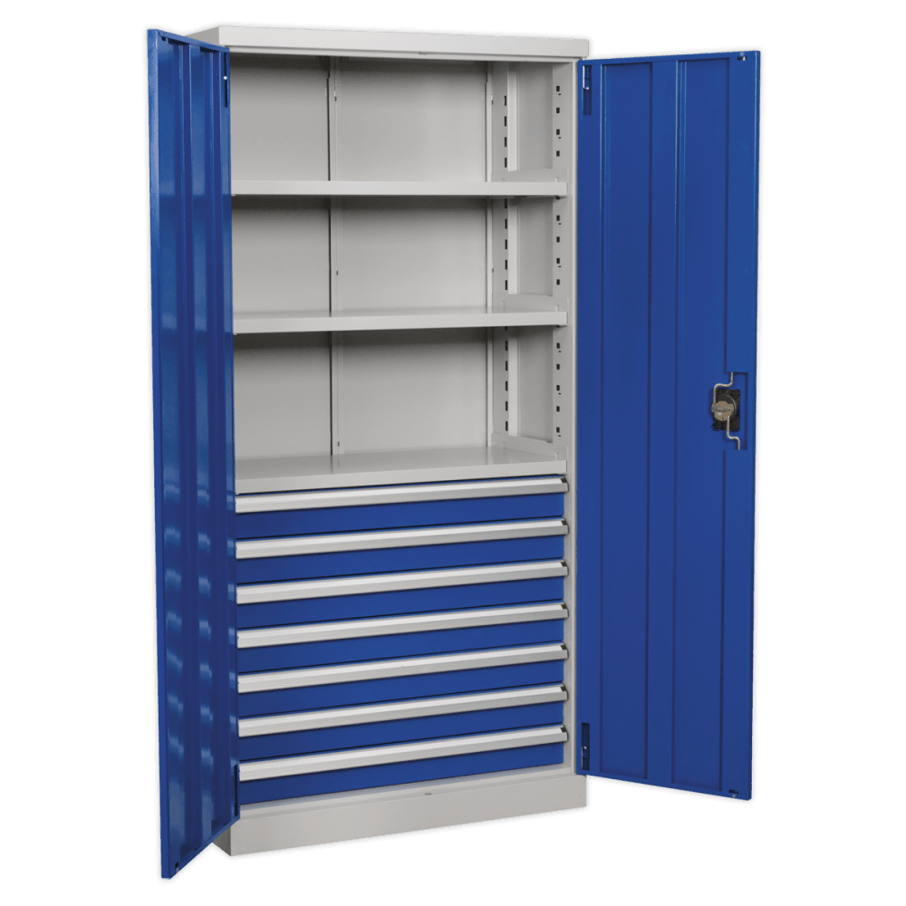 Sealey Industrial Cabinet 7 Drawer 3 Shelf 1800mm Model No-APICCOMBO7
