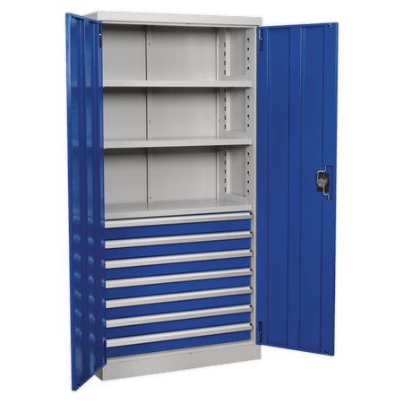 Sealey Industrial Cabinet 7 Drawer 3 Shelf 1800mm Model No-APICCOMBO7