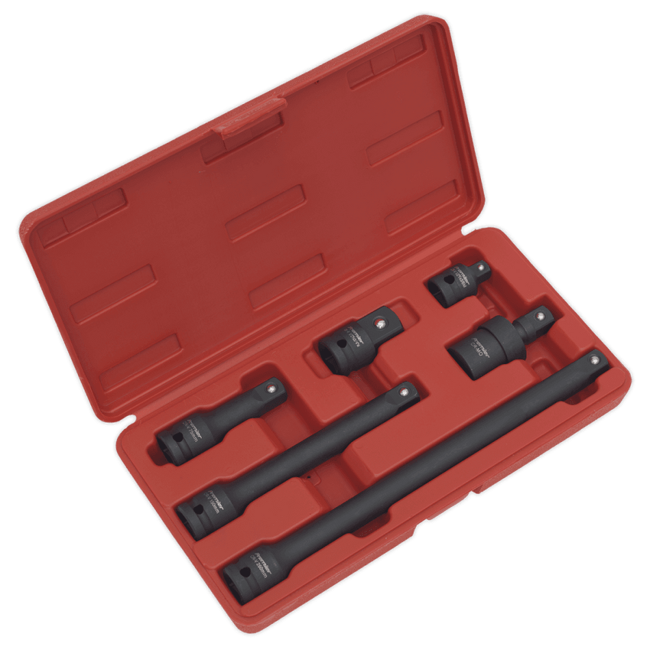 Sealey Impact Adaptor & Extension Bar Set 6pc 1/2"Sq Drive Model No-AK5514
