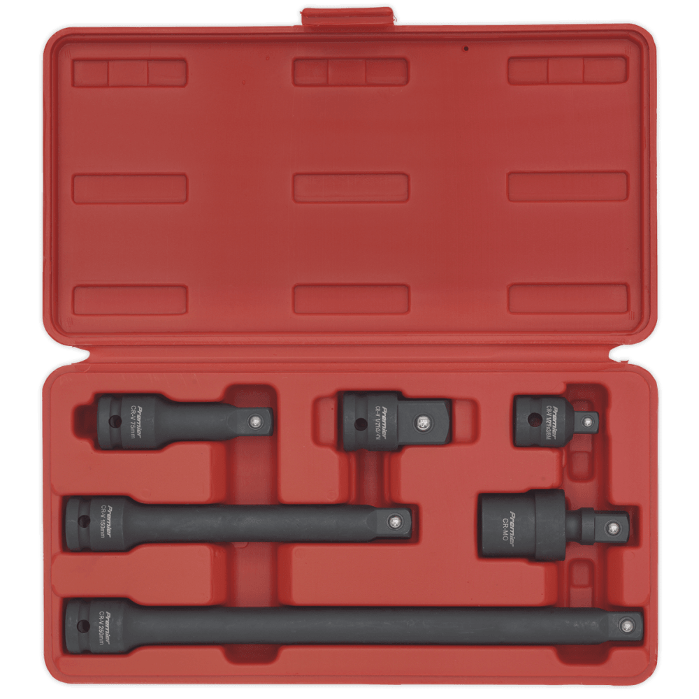 Sealey Impact Adaptor & Extension Bar Set 6pc 1/2"Sq Drive Model No-AK5514