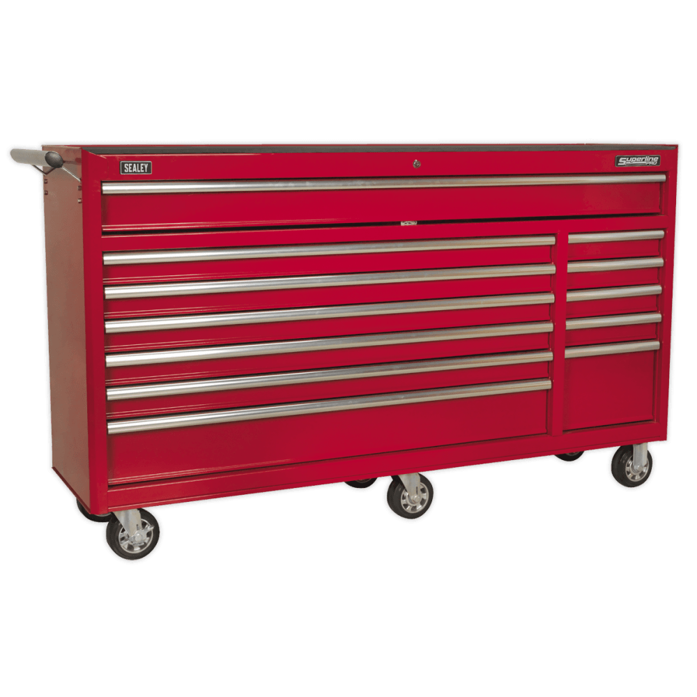 Sealey Rollcab 12 Drawer with Ball Bearing Runners Heavy-Duty - Red Model No-AP6612