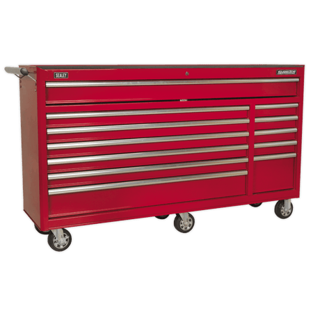 Sealey Rollcab 12 Drawer with Ball Bearing Runners Heavy-Duty - Red Model No-AP6612