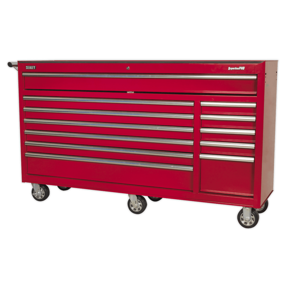 Sealey Rollcab 12 Drawer with Ball Bearing Runners Heavy-Duty - Red Model No-AP6612