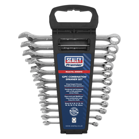 Sealey Combination Spanner Set 12pc Metric Model No-AK63012