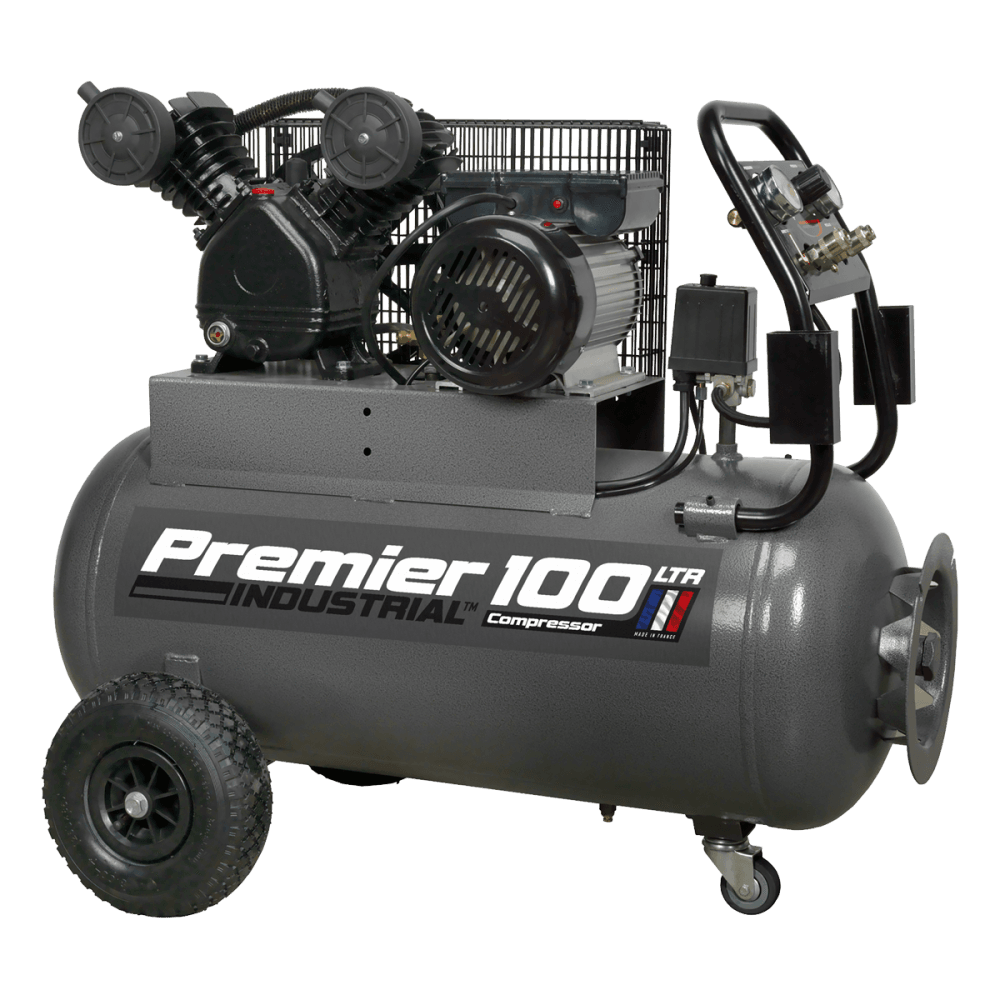 Sealey Compressor 100ltr Belt Drive 3hp with Front Control Panel Model No-SAC3103B