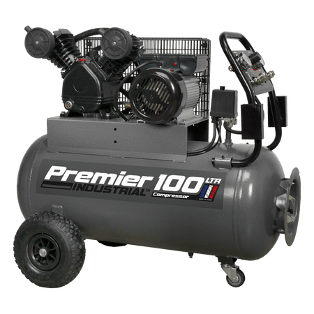 Sealey Compressor 100ltr Belt Drive 3hp with Front Control Panel Model No-SAC3103B