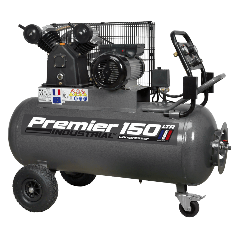 Sealey Compressor 150ltr Belt Drive 3hp with Front Control Panel Model No-SAC3153B