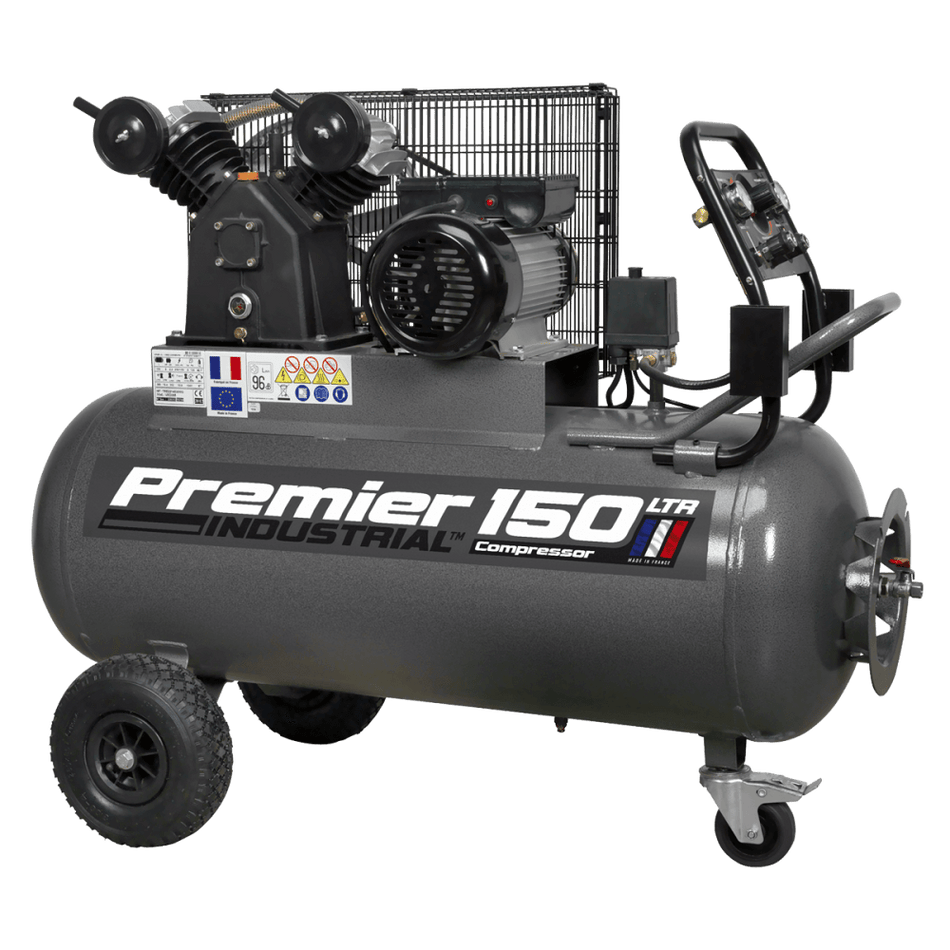 Sealey Compressor 150ltr Belt Drive 3hp with Front Control Panel Model No-SAC3153B