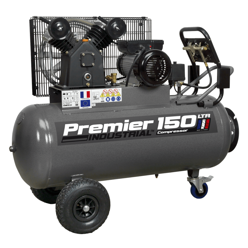 Sealey Compressor 150ltr Belt Drive 3hp with Front Control Panel Model No-SAC3153B