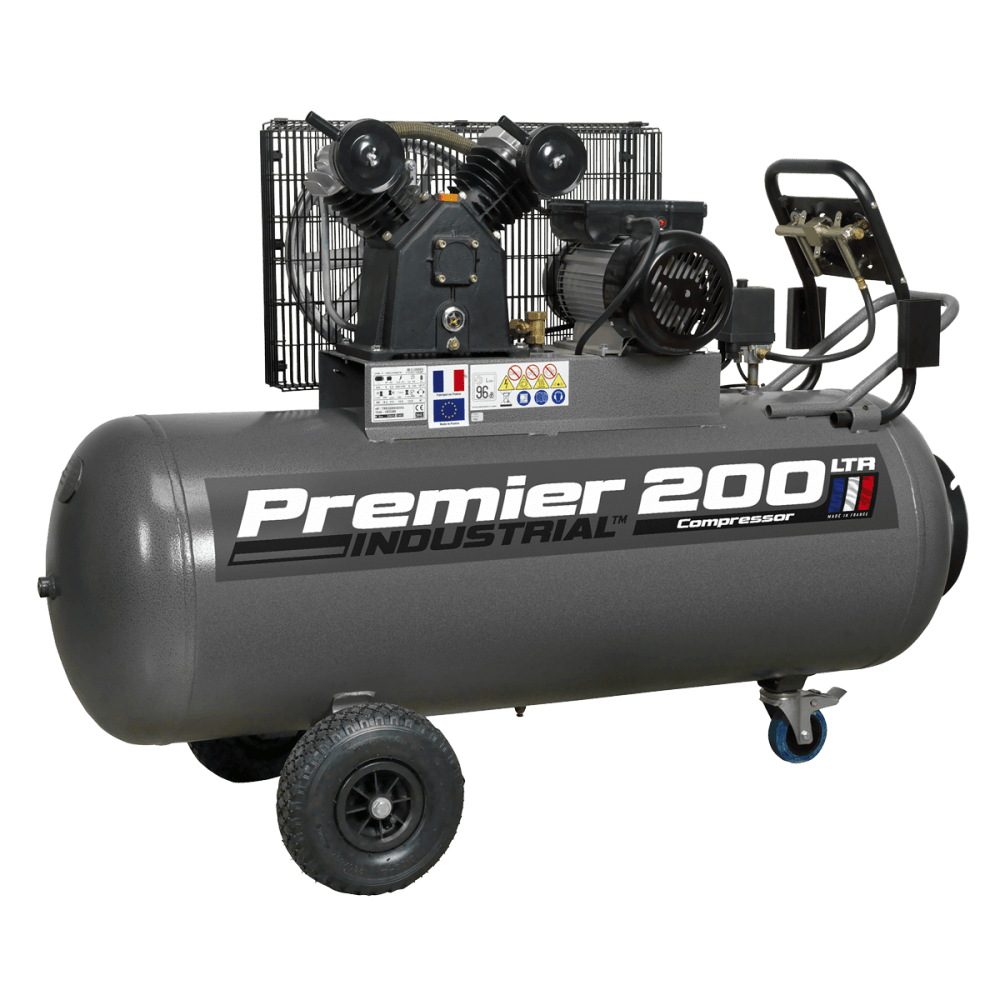 Sealey Compressor 200ltr Belt Drive 3hp with Front Control Panel Model No-SAC3203B