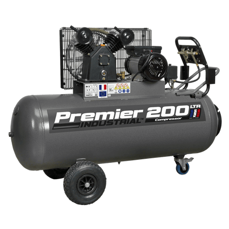 Sealey Compressor 200ltr Belt Drive 3hp with Front Control Panel Model No-SAC3203B