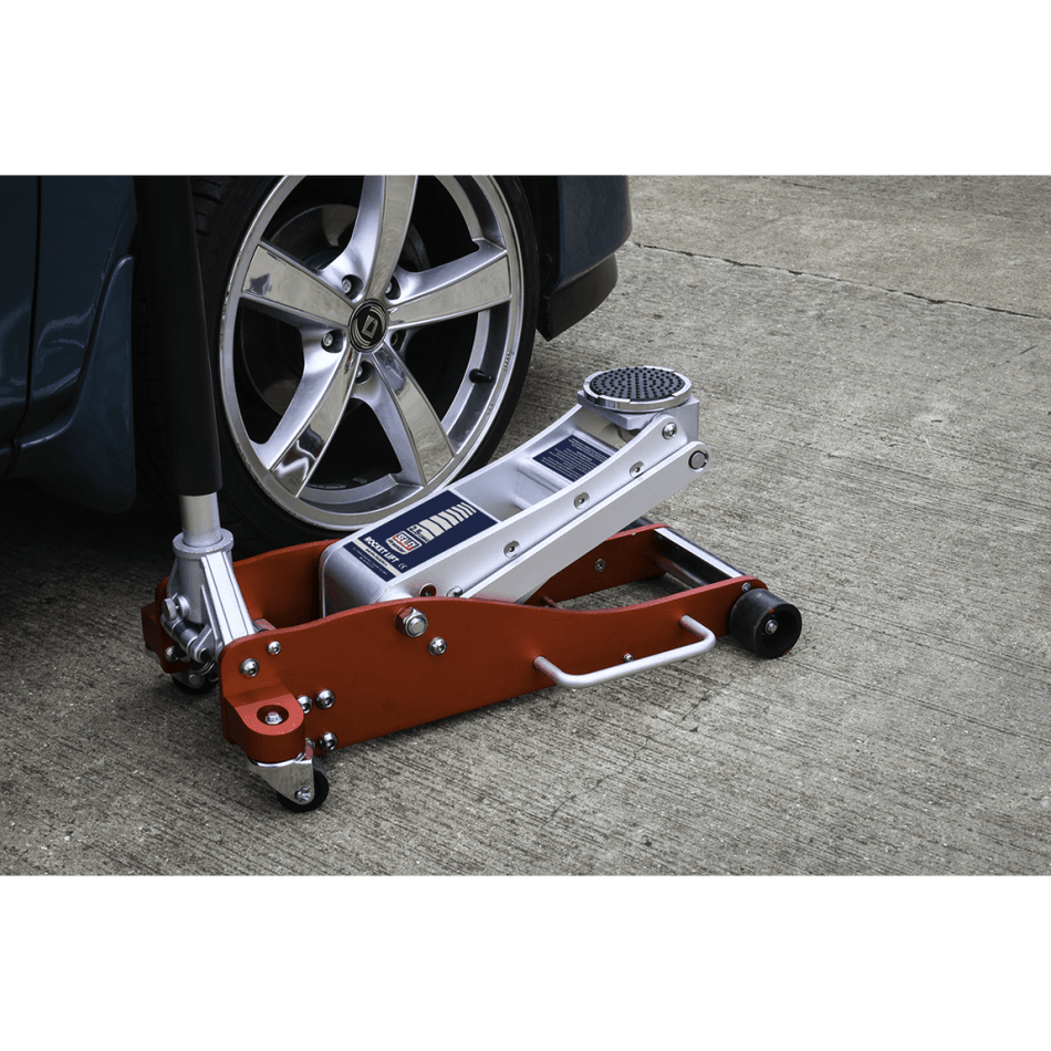 Sealey Trolley Jack 2.5tonne Low Entry Aluminium Rocket Lift Model No-RJA2500