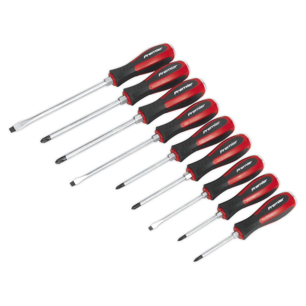 Sealey Screwdriver Set 9pc Hammer-Thru Model No-AK4934