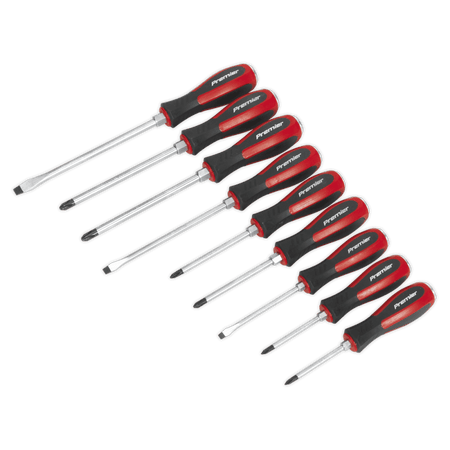 Sealey Screwdriver Set 9pc Hammer-Thru Model No-AK4934