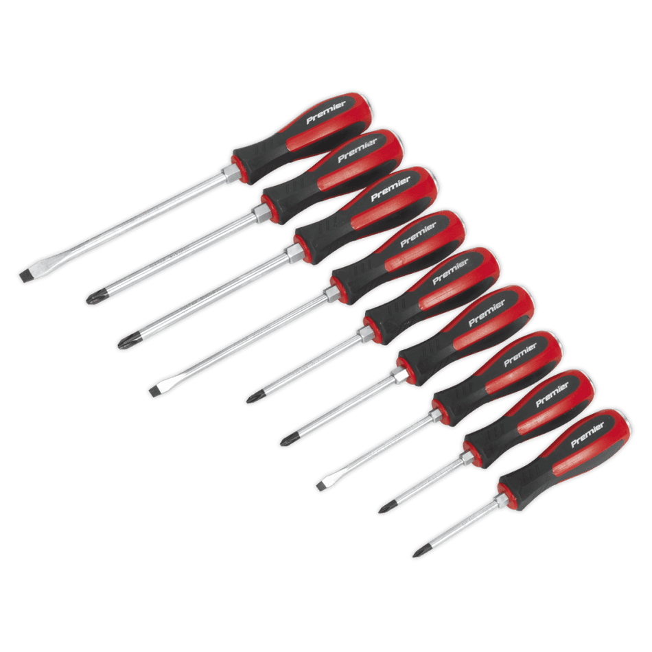 Sealey Screwdriver Set 9pc Hammer-Thru Model No-AK4934
