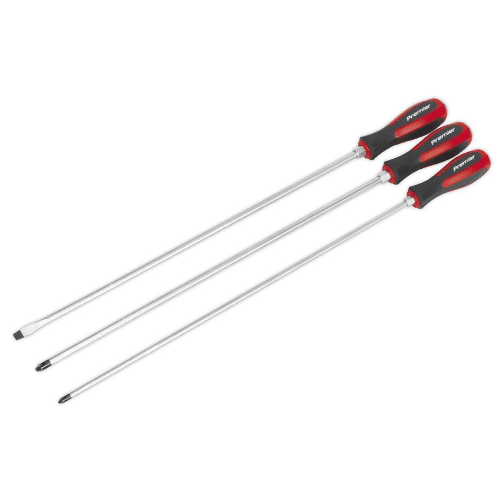 Sealey Screwdriver Set 3pc Hammer-Thru 450mm Model No-AK4935