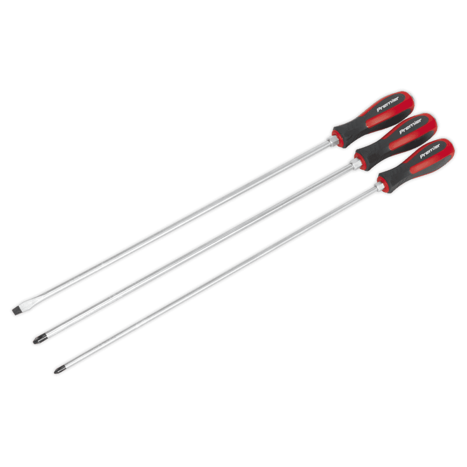 Sealey Screwdriver Set 3pc Hammer-Thru 450mm Model No-AK4935