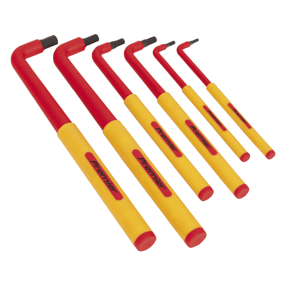 Sealey Hex Key Set 6pc Extra-Long VDE Model No-AK7177