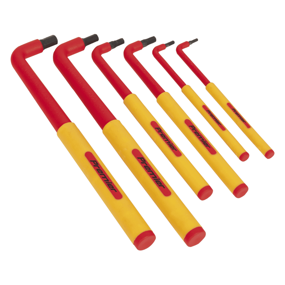 Sealey Hex Key Set 6pc Extra-Long VDE Model No-AK7177