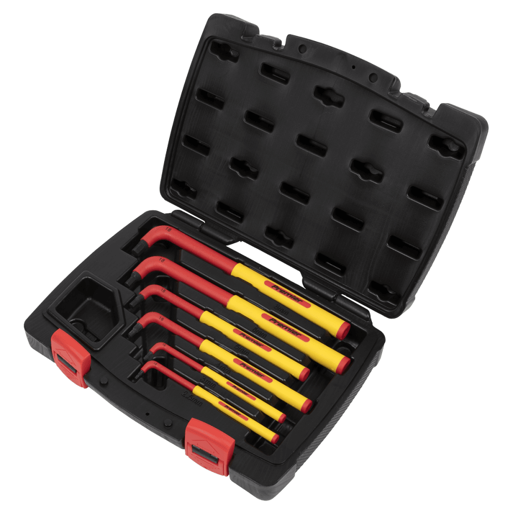Sealey Hex Key Set 6pc Extra-Long VDE Model No-AK7177