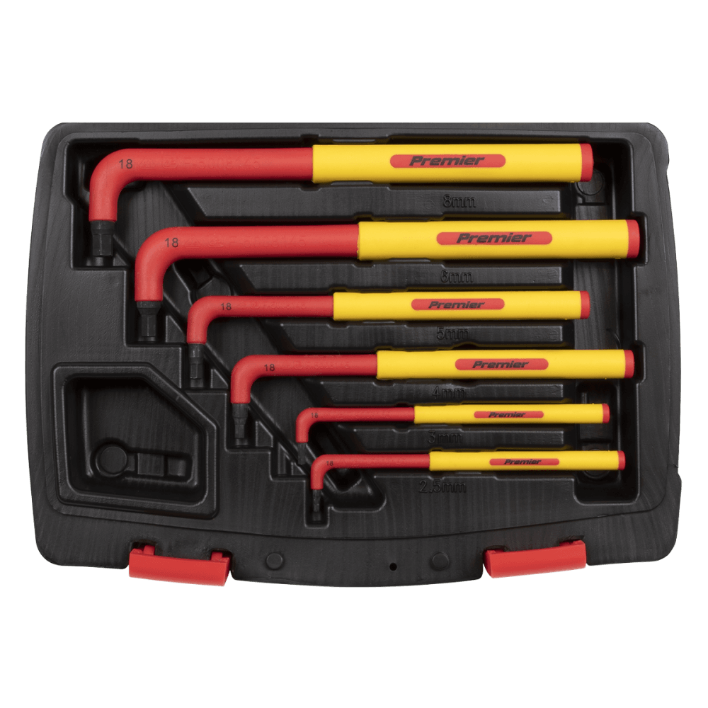 Sealey Hex Key Set 6pc Extra-Long VDE Model No-AK7177