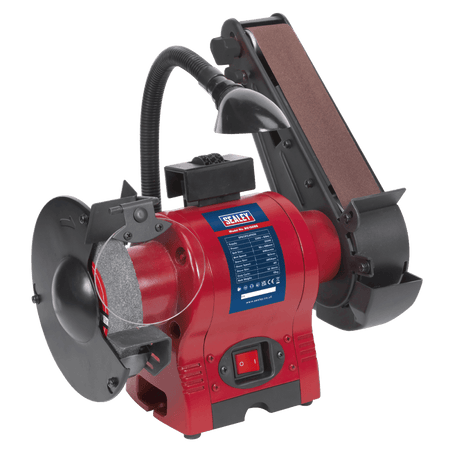 Sealey Bench Grinder 150mm with 50mm Belt Sander & Work Light 250W/230V Model No-BG150BS