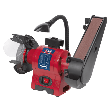 Sealey Bench Grinder 150mm with 50mm Belt Sander & Work Light 250W/230V Model No-BG150BS