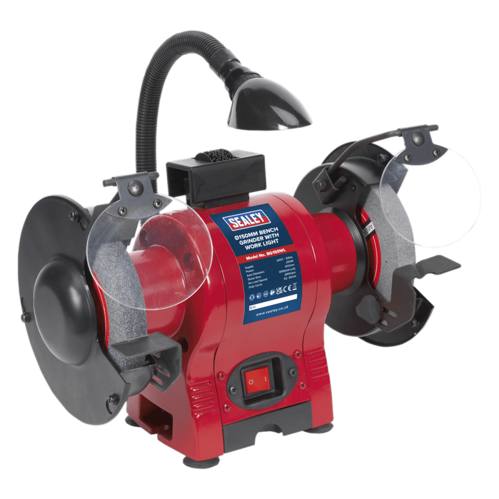 Sealey Bench Grinder 150mm with Work Light 250W/230V Model No-BG150WL