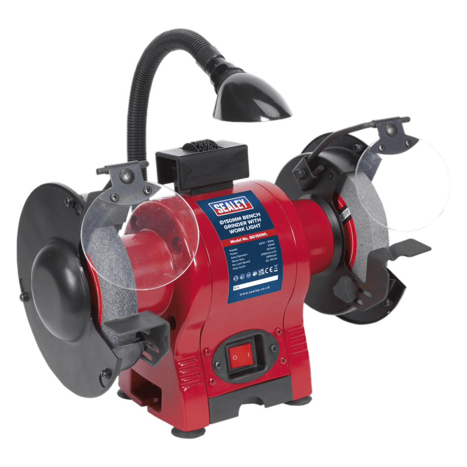 Sealey Bench Grinder 150mm with Work Light 250W/230V Model No-BG150WL