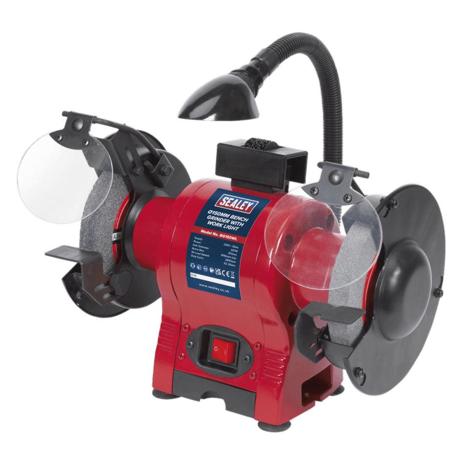 Sealey Bench Grinder 150mm with Work Light 250W/230V Model No-BG150WL