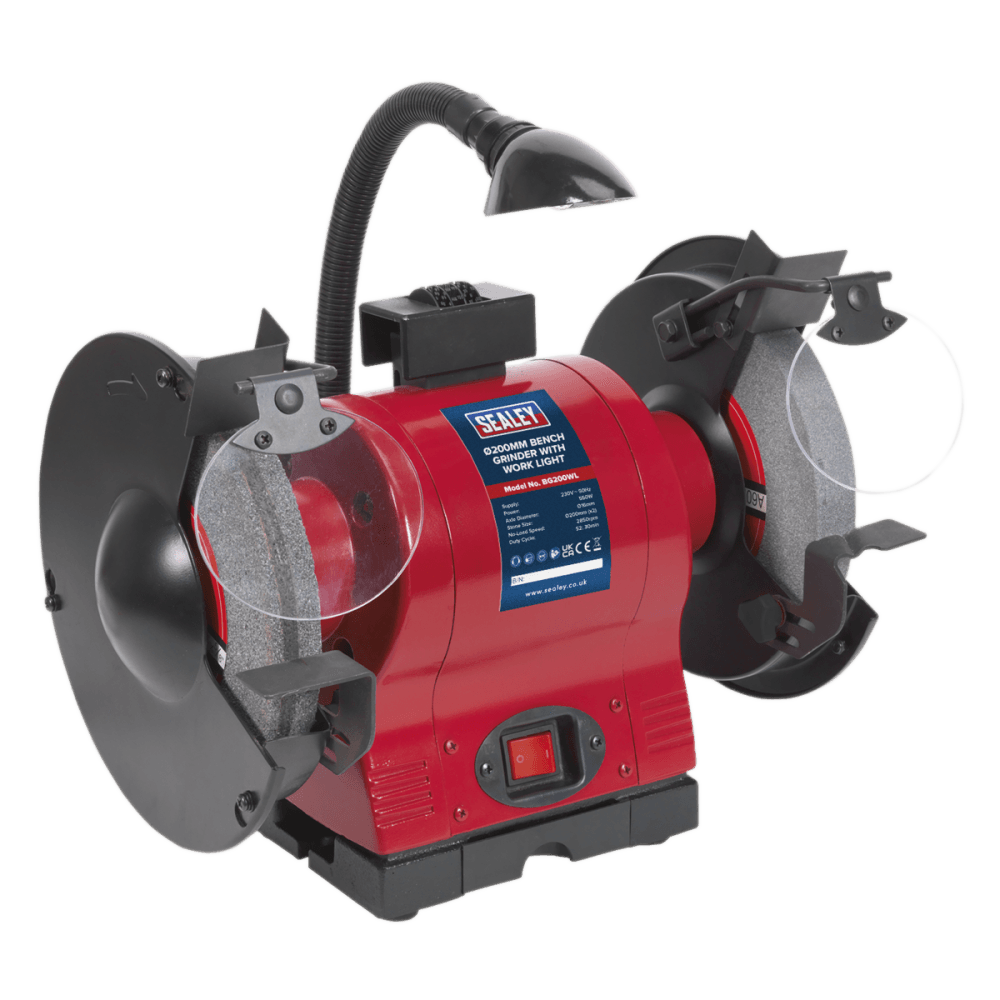 Sealey Bench Grinder 200mm with Work Light 550W/230V Model No-BG200WL