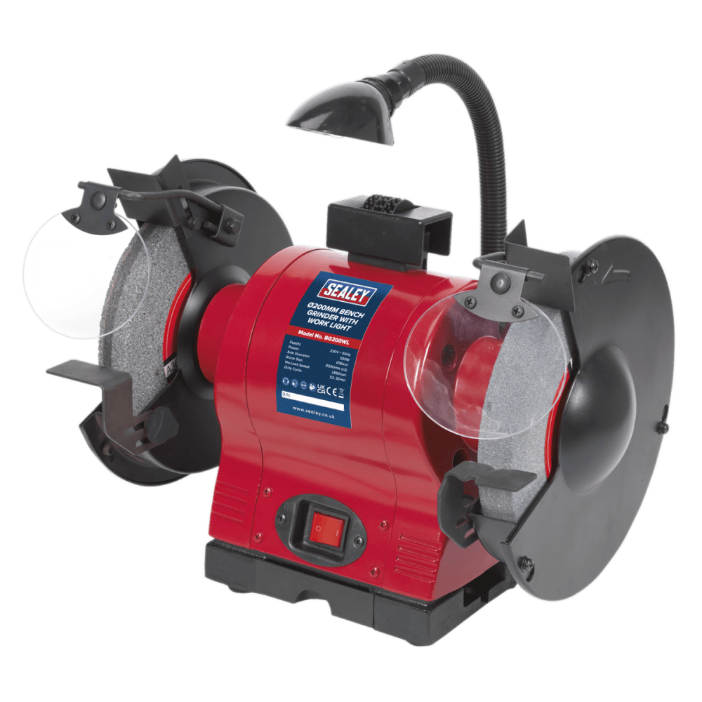 Sealey Bench Grinder 200mm with Work Light 550W/230V Model No-BG200WL