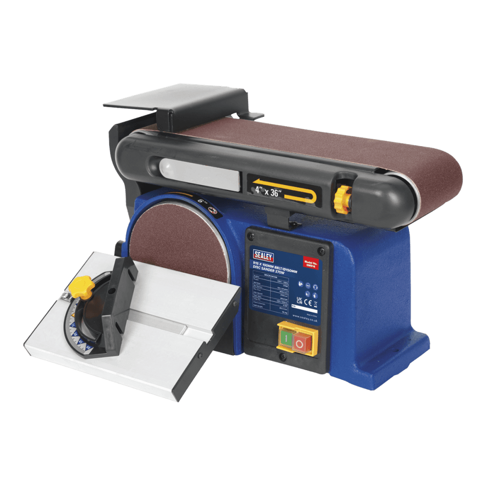 Sealey Belt/Disc Sander 100 x 915mm/ 150 370W/230V Model No-SM914