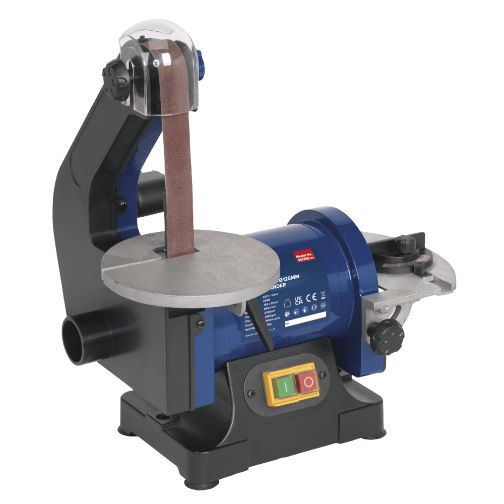 Sealey Belt/Disc Sander 25 x 762mm/125mm 250W/230V Model No-SM750