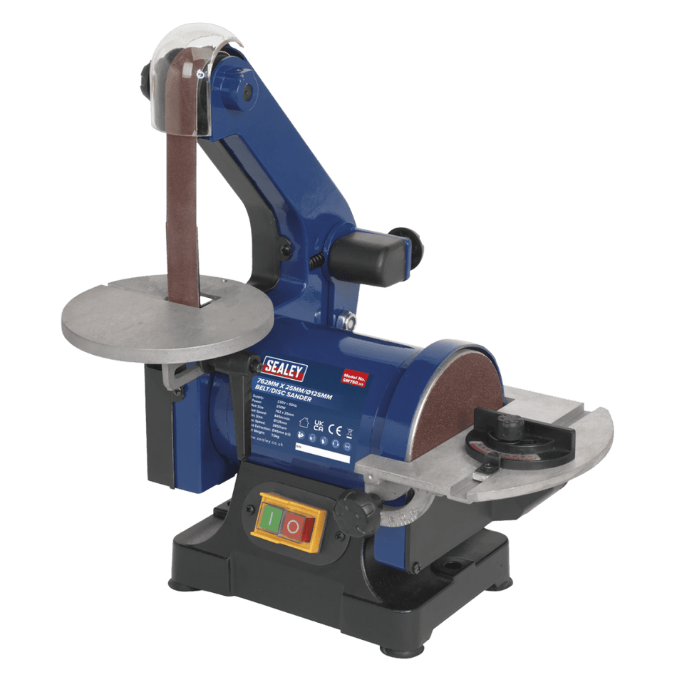 Sealey Belt/Disc Sander 25 x 762mm/125mm 250W/230V Model No-SM750