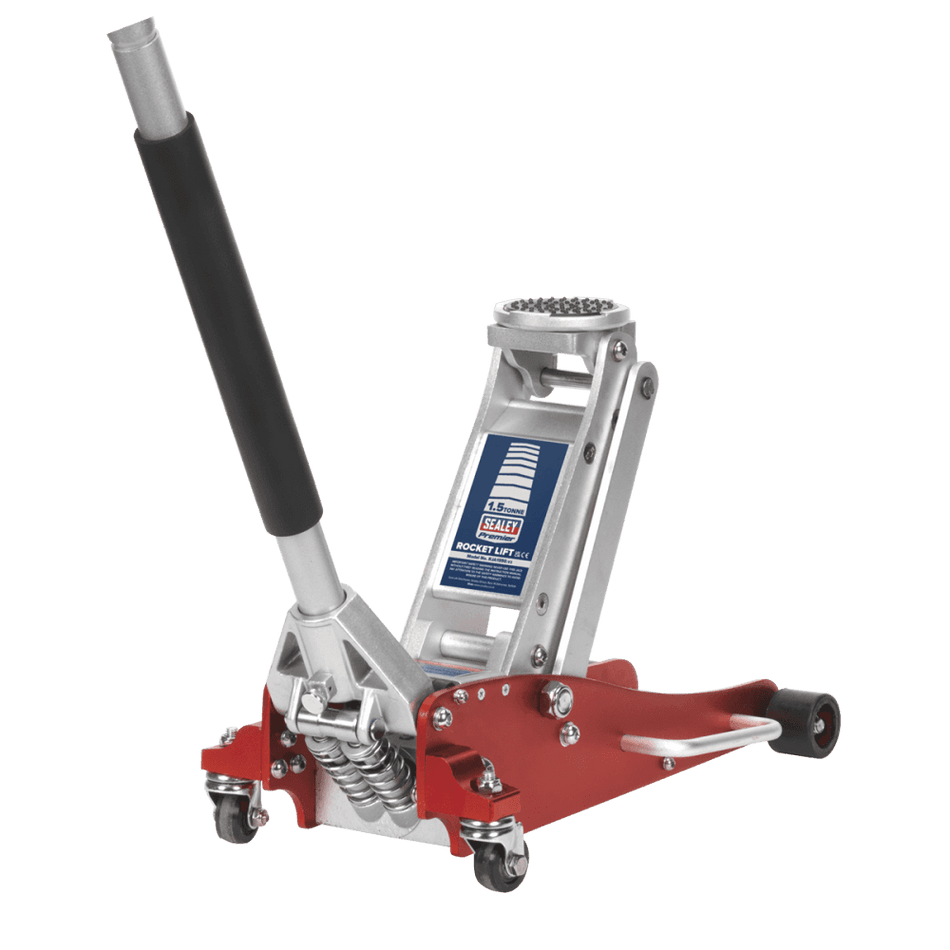 Sealey Trolley Jack 1.5tonne Low Entry Aluminium Rocket Lift Model No-RJA1550